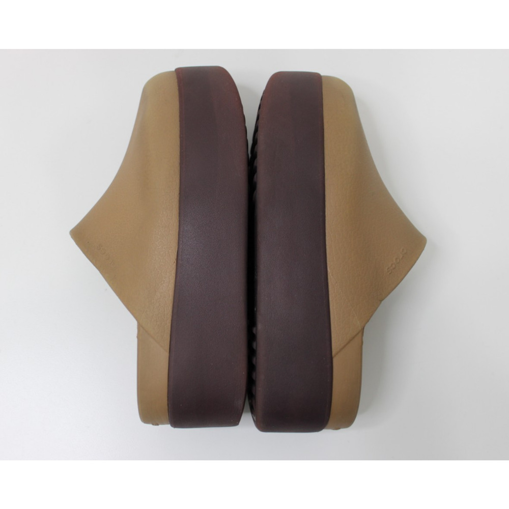 Crocs Dylan Platform Clog Brown Slides Mule Shoes Women's Size 6 - Picture 4 of 10